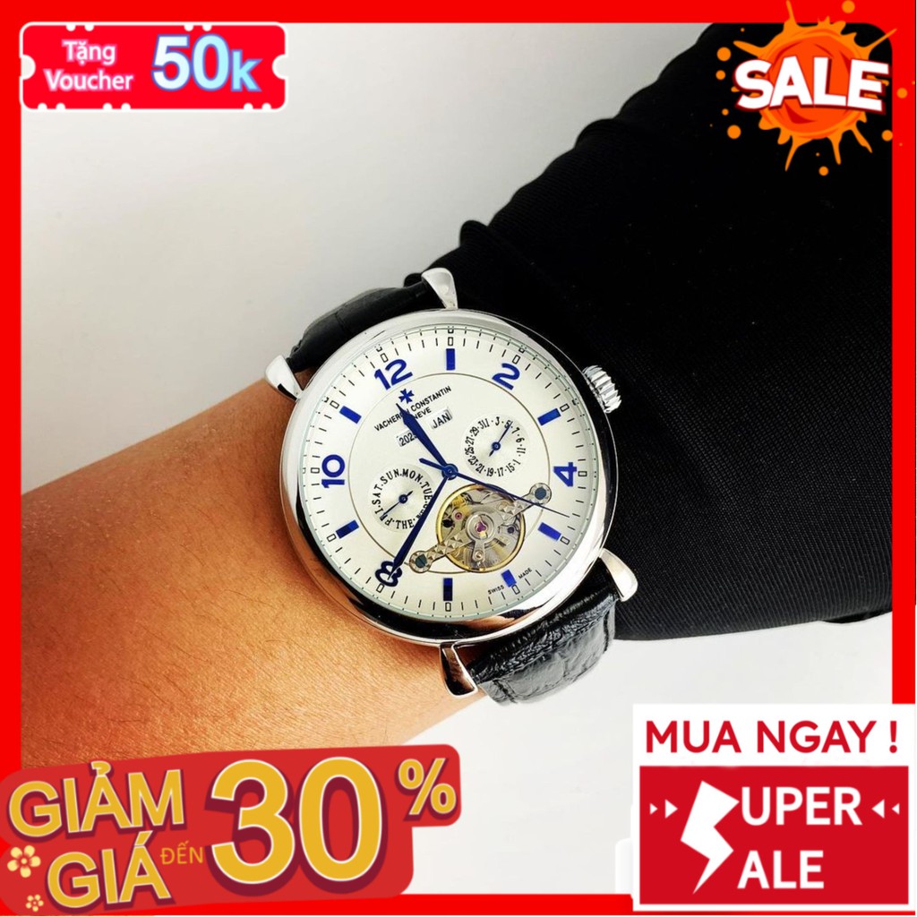 Đồng hồ cơ - Đồng Hồ Dây Da Nam 43mm Fom Size Chuẩn Chống Nước Chống Xước Tốt Bảo Hành 6 Tháng 5100T - 1199 Watches | BigBuy360 - bigbuy360.vn