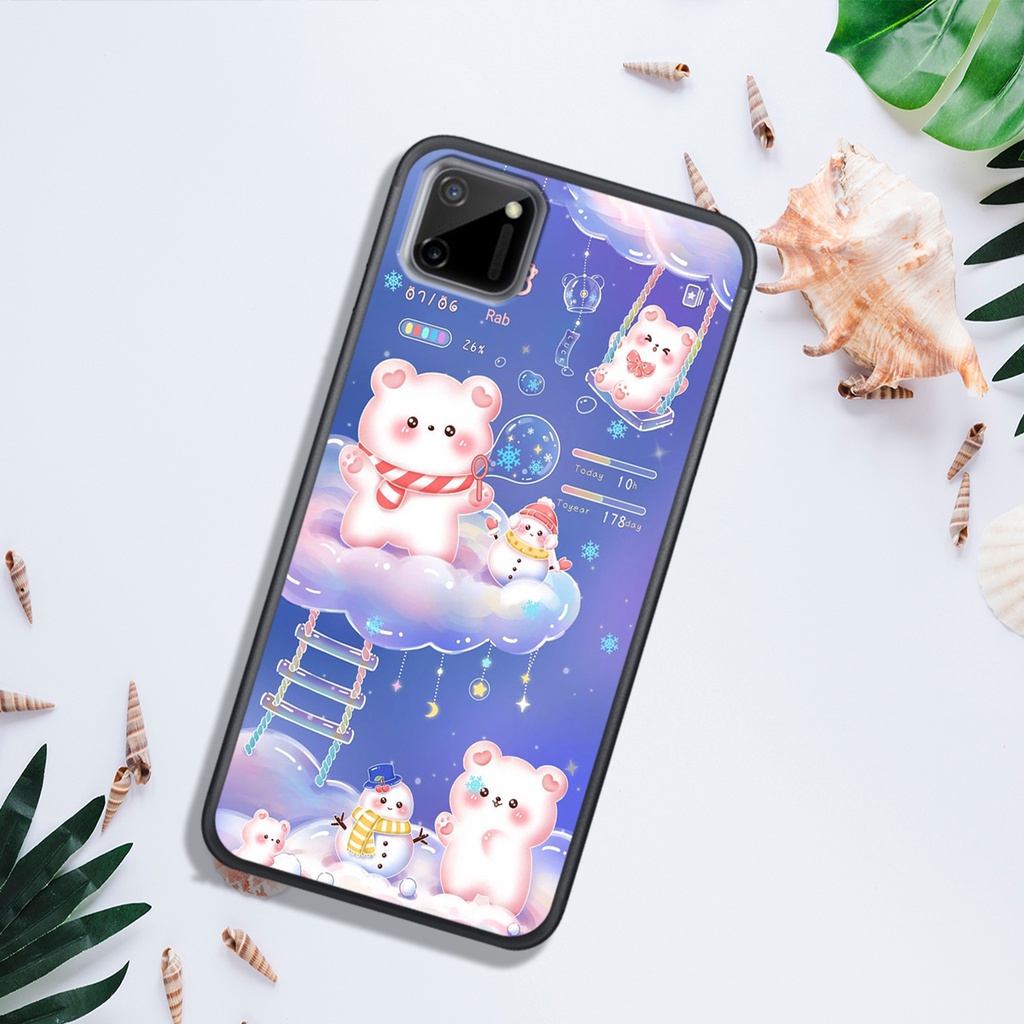 ỐP LƯNG OPPO REALME C11 - REALME C11 2021 - REALME C20 , IN HÌNH GẤU NÂU CHOCOLATE ĐÁNG YÊU.