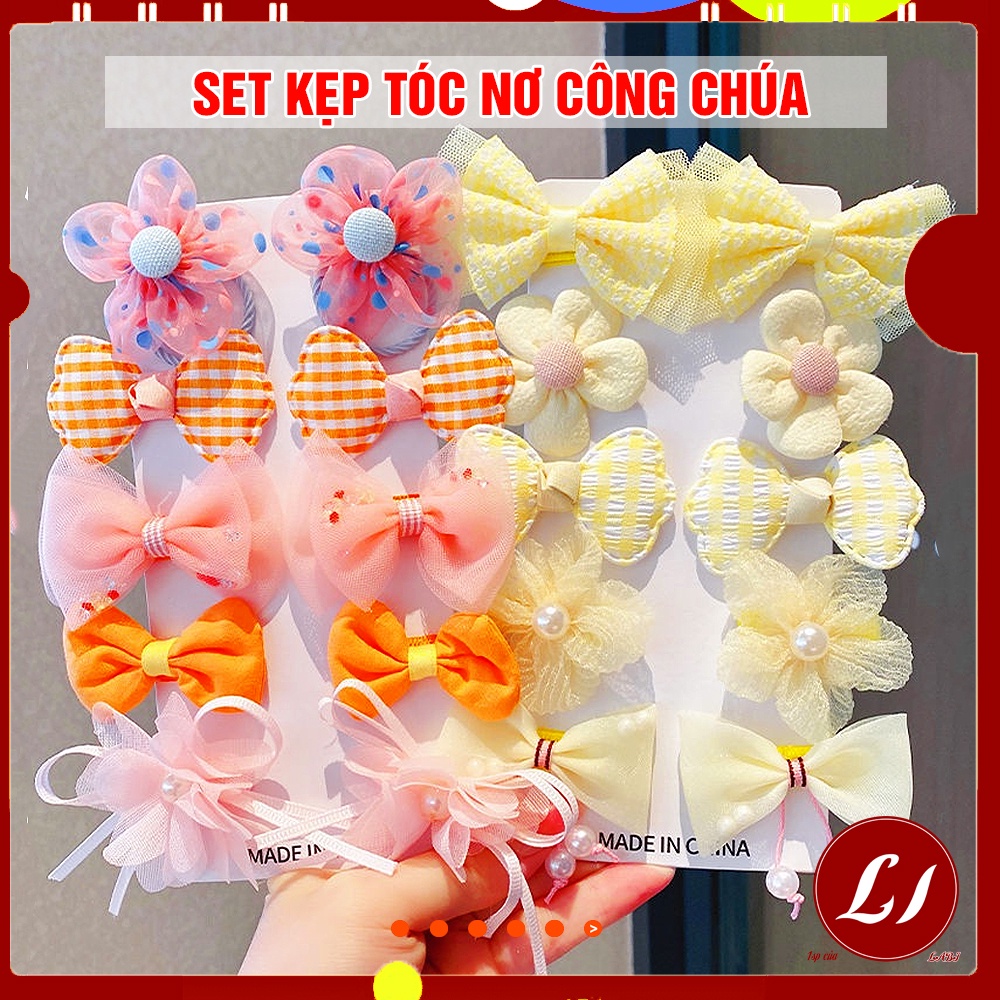 Set 5 Kẹp tóc HÌNH HOA Thời Trang phong cách Hàn Quốc Cho Bé