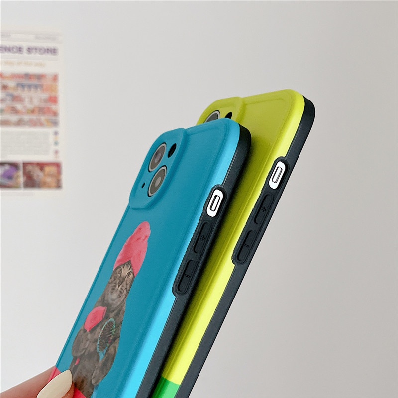 Hoạt Hình Ốp Điện Thoại Mềm Hình Mèo Vui Nhộn Cho iphone15 15pro 15promax 14promax 14 14pro 13 13pro 13promax 12 12pro 12promax 11