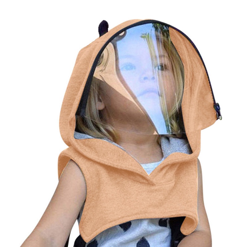 Mũ Trùm Đầu Che Cổ Giữ Ấm Chống Bụi Có Thể Tháo Rời Cho Trẻ Sơ Sinh