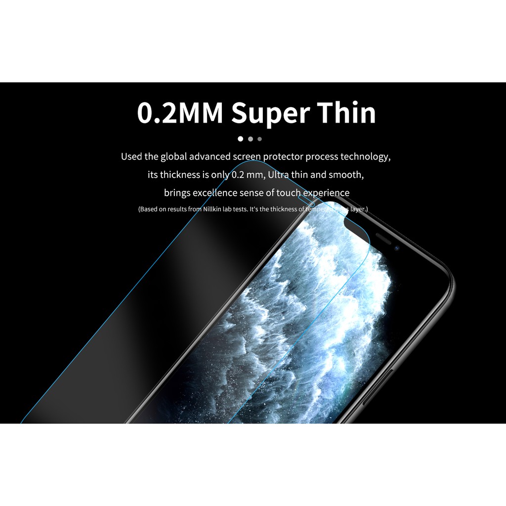 Kính cường lực Nillkin H+ cho iPhone 13 Pro Max/12 Pro/12 Mini), iP 11/11 Pro/11 Pro max kính AGC (Japan),mài cạnh 2,5D