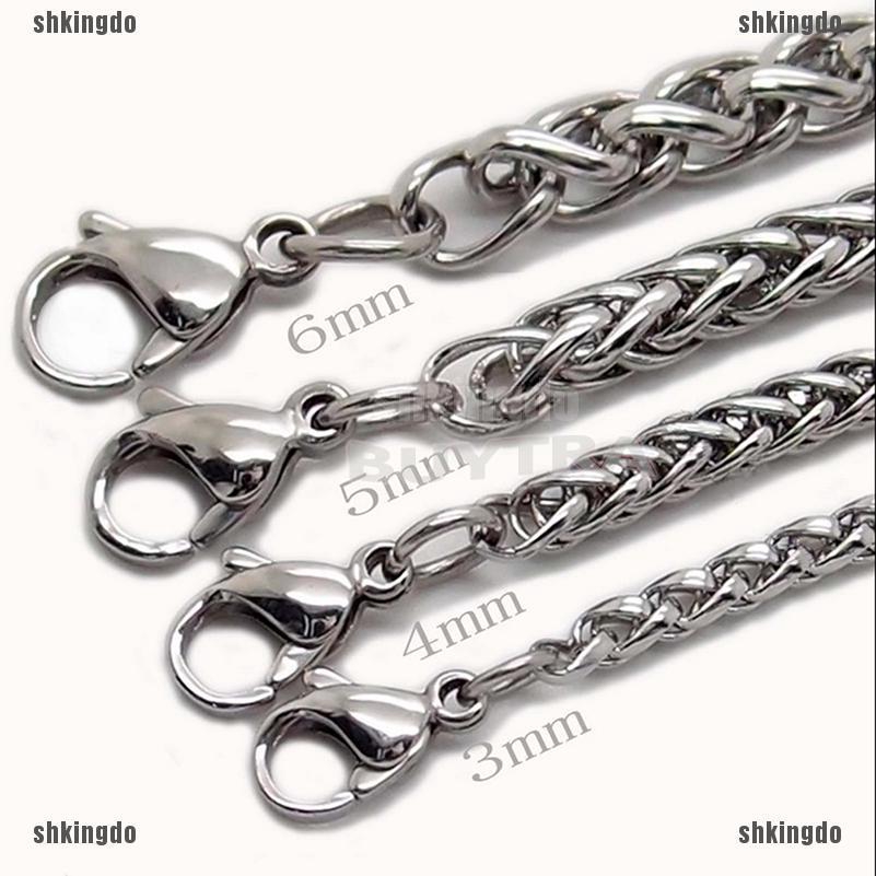 Dây chuyền chất liệu thép không gỉ dạng bện thời trang