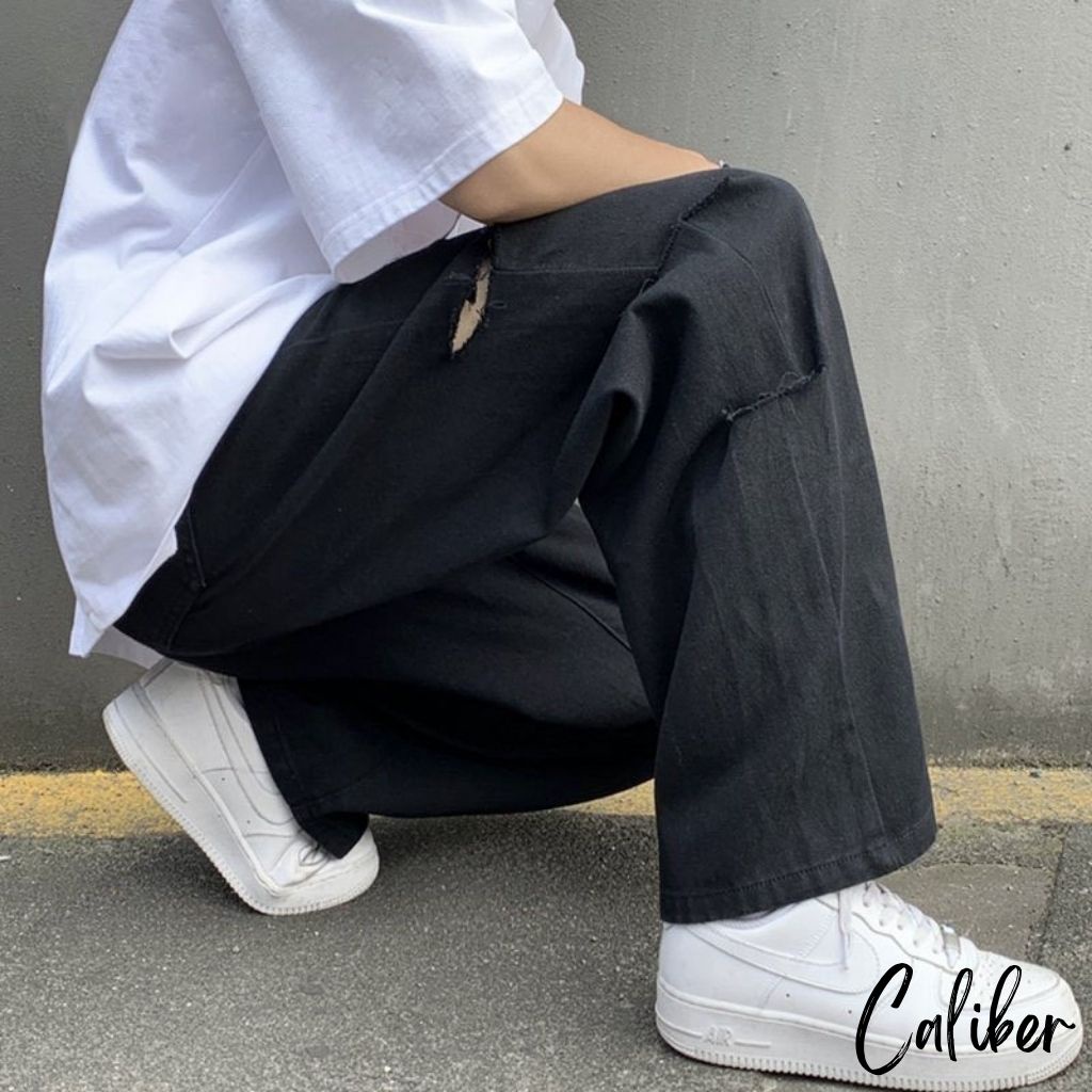 Quần Nam KaKi  ống suông CLALIBER Unisex -  Quần KaKi  Jack  CQD23 hai màu đen trắng