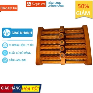 ✅ [LOẠI TỐT] Bàn Lăn Chân Gỗ Massage 6 Hàng: (31 x 24 x 10 cm) (Gỗ Tốt, Chắc Chắn) (Mát xa, Massa) - DCYK0327