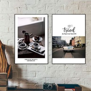 Tranh treo tường tranh canvas 40x60 bộ 2 tranh kèm khung