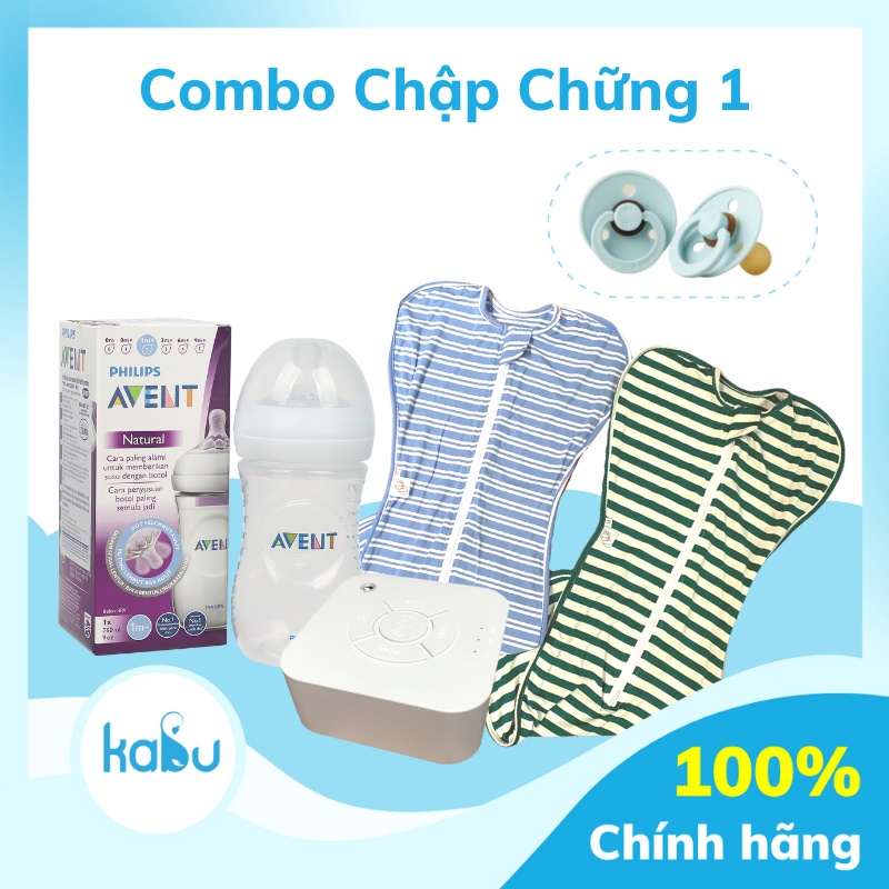 Combo Châp Chững 1 - Bộ Công Cụ Nuôi Con EASY Thành Công | Nhộng Chũn, Ti giả, Whitnoise, Bình sữa Philips Avent