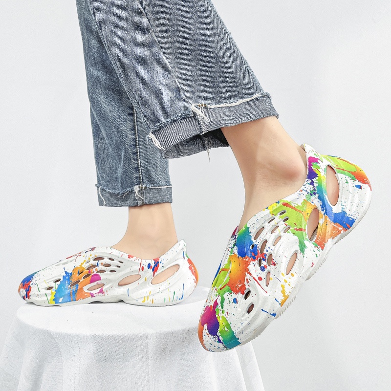 Giày Sandal Nhựa EVA Chống Thấm Nước Họa Tiết Rằn Ri Thời Trang Mùa Hè Cho Nam