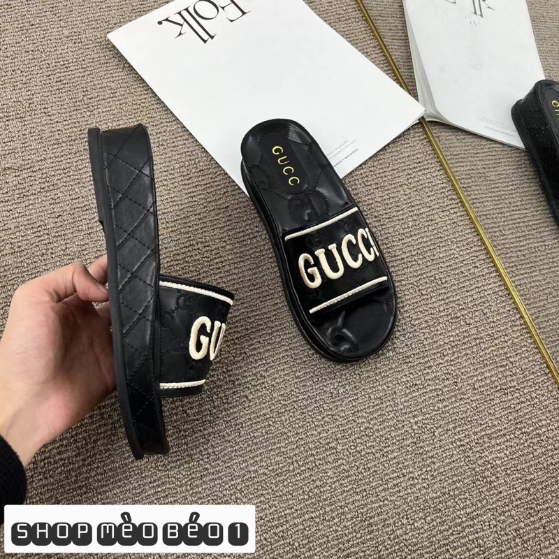 Dép gc quai ngang hoạ tiết fullbox hàng quảng châu cao cấp