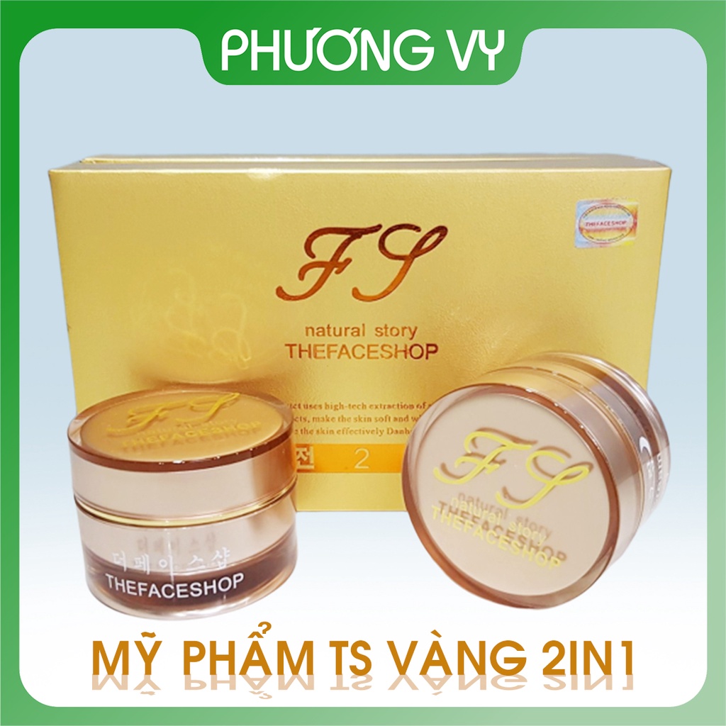 COMBO ngày đêm TS Vàng 2in1, chuyên làm mờ nám tàn nhang và trắng da tự nhiên, mỹ phẩm TS tím.