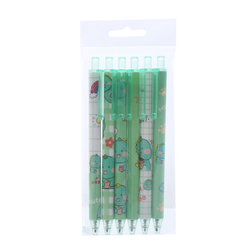 Set 6 Bút Mực Nước Ngòi 0.5mm Họa Tiết Hoạt Hình