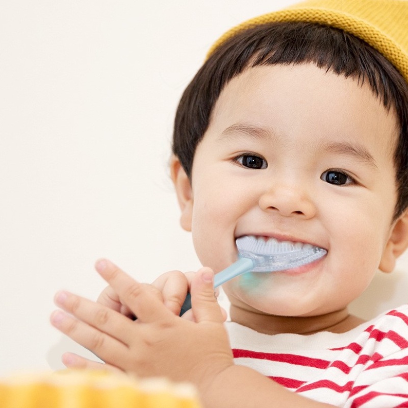 bàn trải đánh răng chữ U cho bé, bàn trải hình con ếch