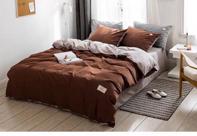 Trọn bộ chăn ga gối Đũi nhập cao cấp
