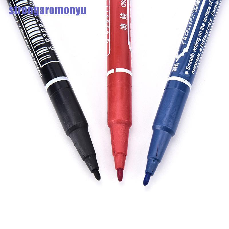 Bút Đánh Dấu Hai Đầu 3 Màu Sắc Chống Thấm Nước Nhỏ Gọn