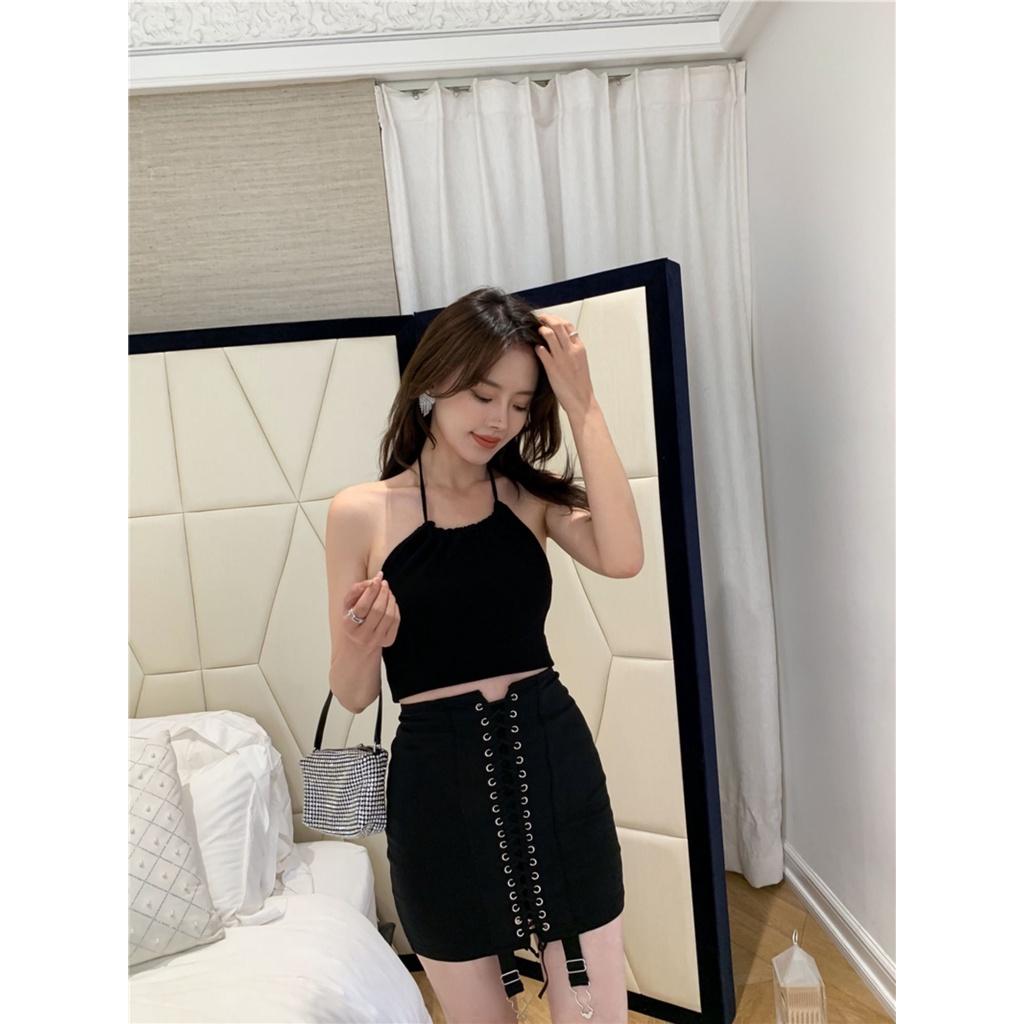 Áo Dệt Kim Hai Dây Không Tay Quyến Rũ Dành Cho Nữ