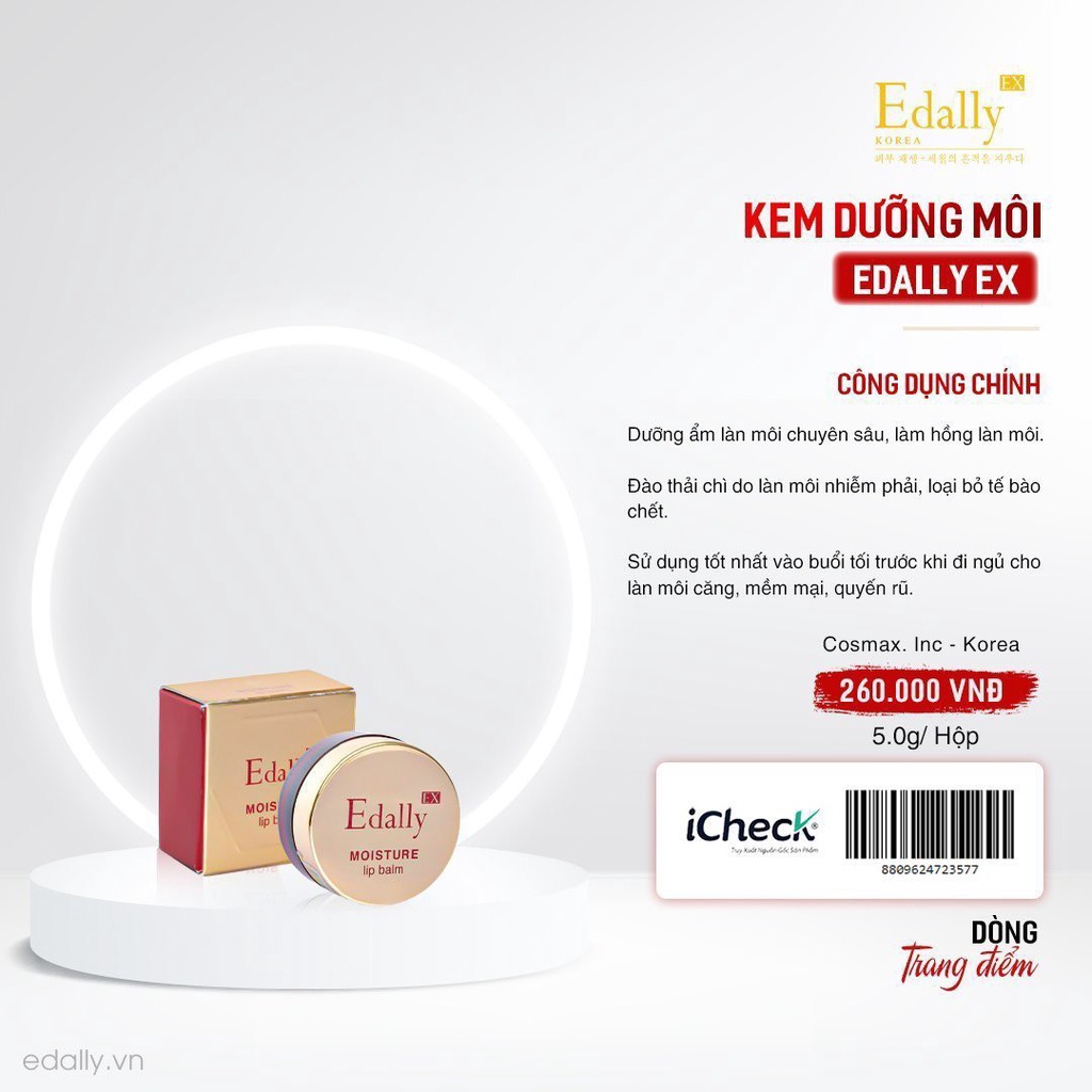 Kem dưỡng môi Edally Ex - Moistrure Lip Balm Hàn Quốc 5G