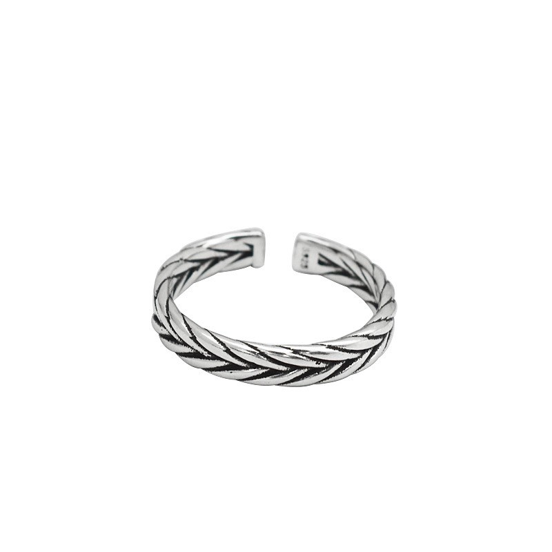 Nhẫn Bạc Unisex MIRASON Lá Henna Đơn Giản Cá Tính MNH057 - Nhẫn Unisex Bạc 925 Cao Cấp