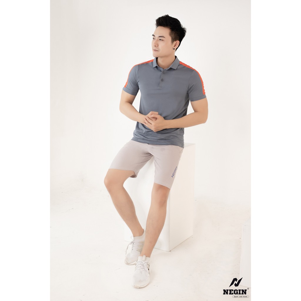 Áo Polo Nam NEGIN Dáng Regular Fit Tay Ngắn Với Thiết Kế Lỗ Kim Phối Vai Cao Cấp, Chất Liệu Vải Kháng Khuẩn Tốt AG317