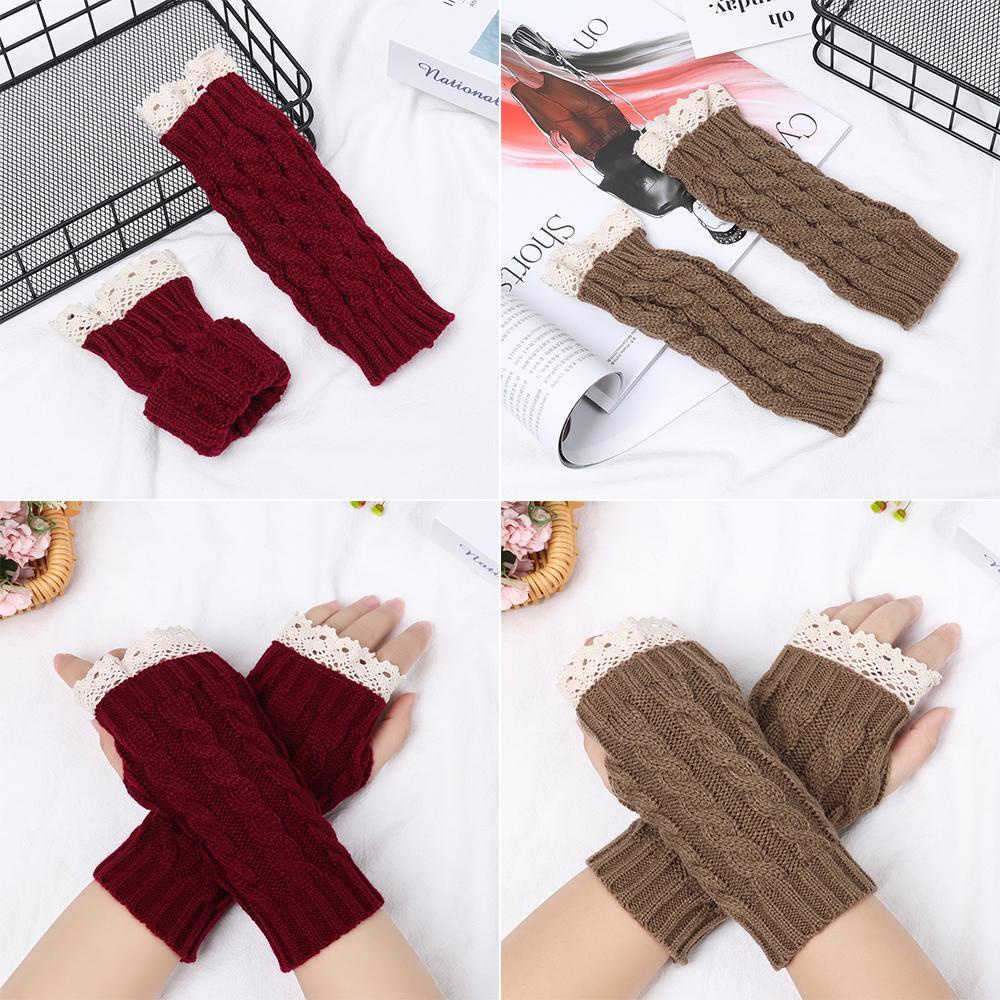 MIH Găng Tay Len Dài Mềm Mại Giữ Ấm Cánh Tay