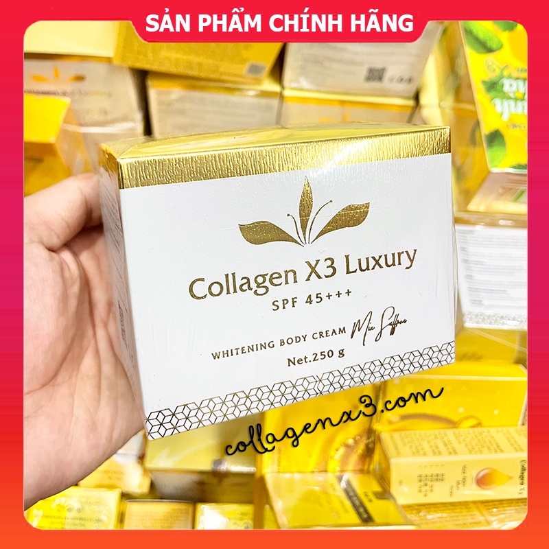 (Hàng thật) Combo Kem Body Collagen X3 Luxury + Face Colagen X3 dưỡng trắng da chính hãng Mỹ Phẩm Đông Anh