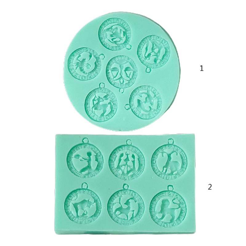 Khuôn Silicone Làm Móc Khóa Hình 12 Chòm Sao