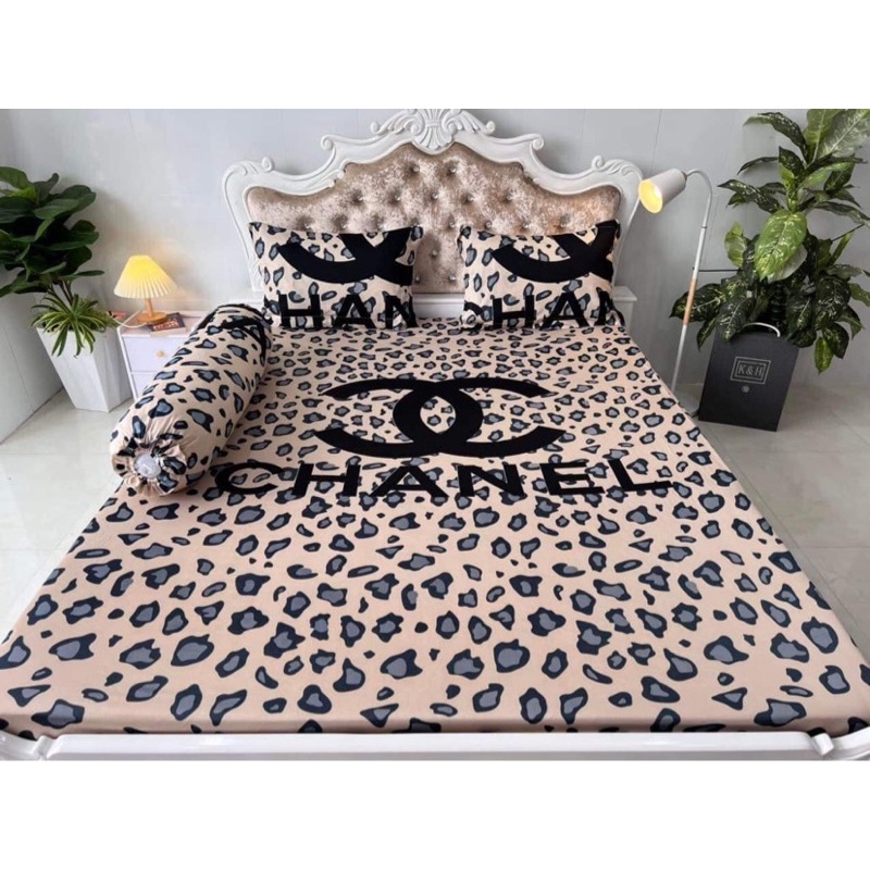 bộ drap thun 3d CHANEL ( không kèm mền)