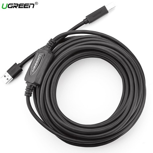 Cáp Máy In USB 2.0 Dài 10M Có IC cao cấp Ugreen 10374 - Hàng chính hãng