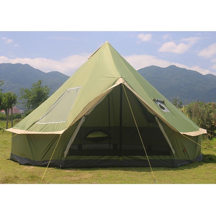 Lều nhà lớn lều cắm trại ngoài trời 6-8 người lều chống thấm khemah kalis air 400 * 400 * 250 cm