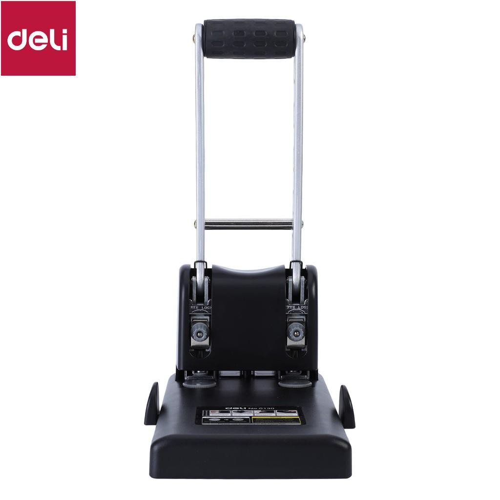 Máy đục lỗ đại 100 tờ Deli, Đen, ghi xám - 1 cái E0130 [Deli]