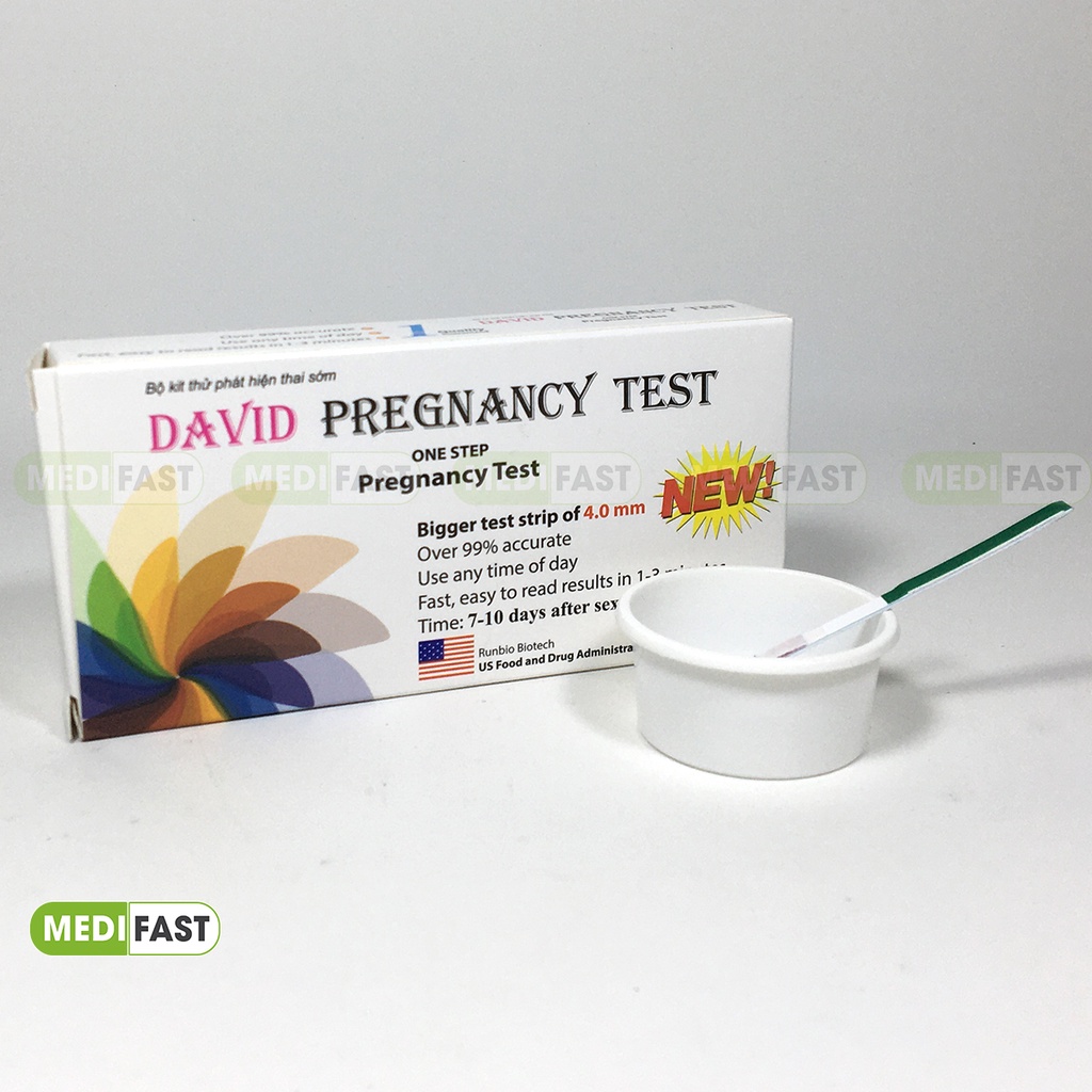 Que thử thai David Pregnancy Test phát hiện thai sớm - Che tên sản phẩm