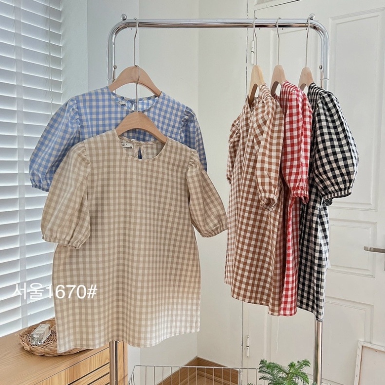 Sơ mi kẻ karo nhiều màu style Hàn,Sơ mi Hàn quốc dáng dễ thương Rhstore