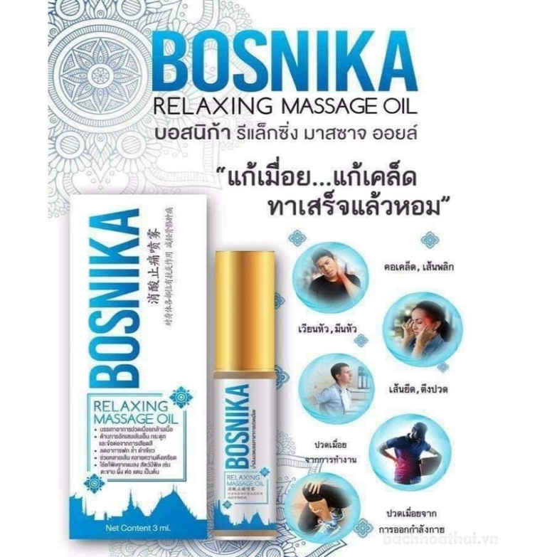 Chai dầu xoa bóp ġiảm ƌau nhứç toàn thân Bosnika Relaxing Massage Oil Thái Lan