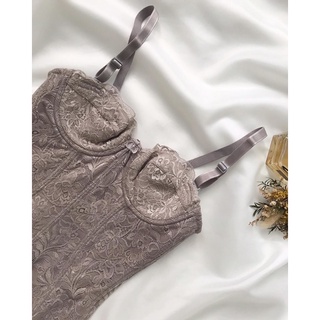 Áo corset xám vạt nhọn 2hand(C65)