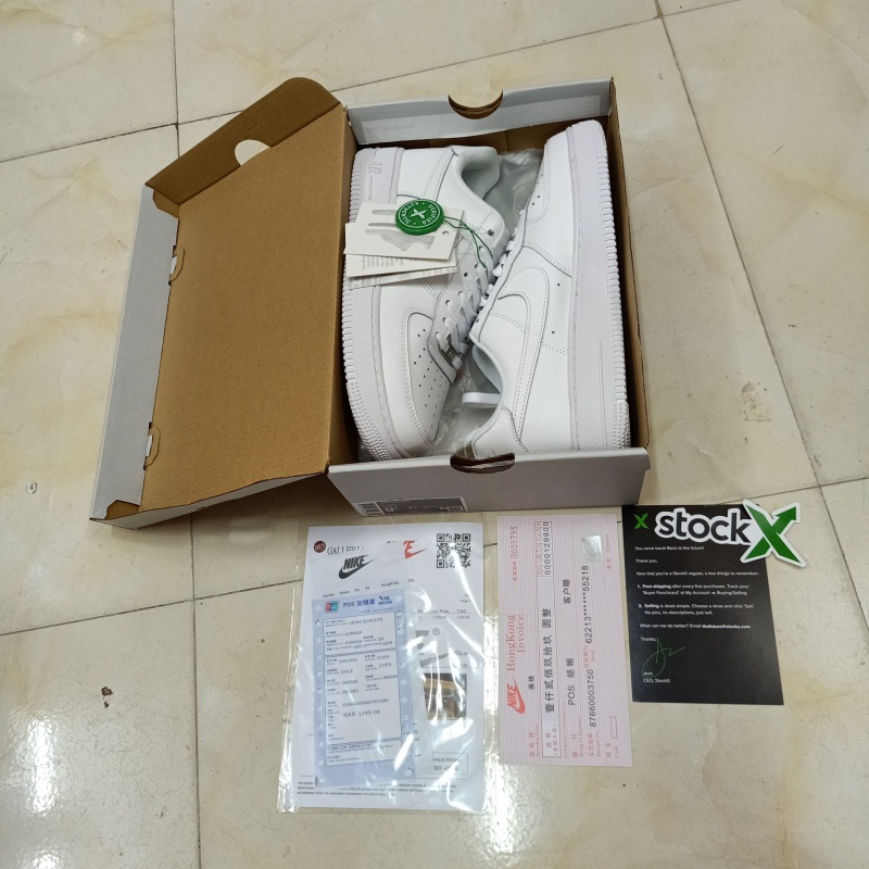 Giày Thể Thao Air Force 1 Trắng Lót Xám Cao Cấp