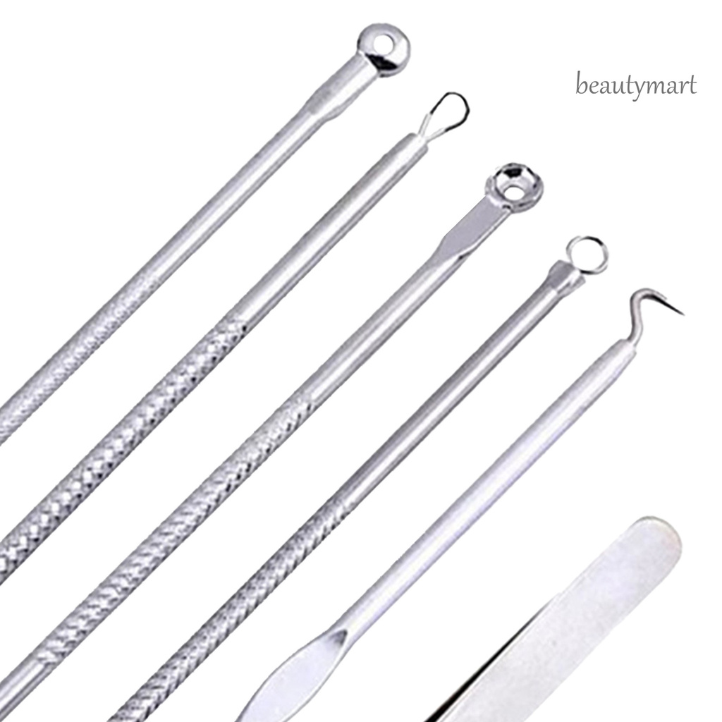 [Hàng mới về] Bộ 6 dụng cụ nặn mụn đầu đen bằng thép không gỉ cao cấp