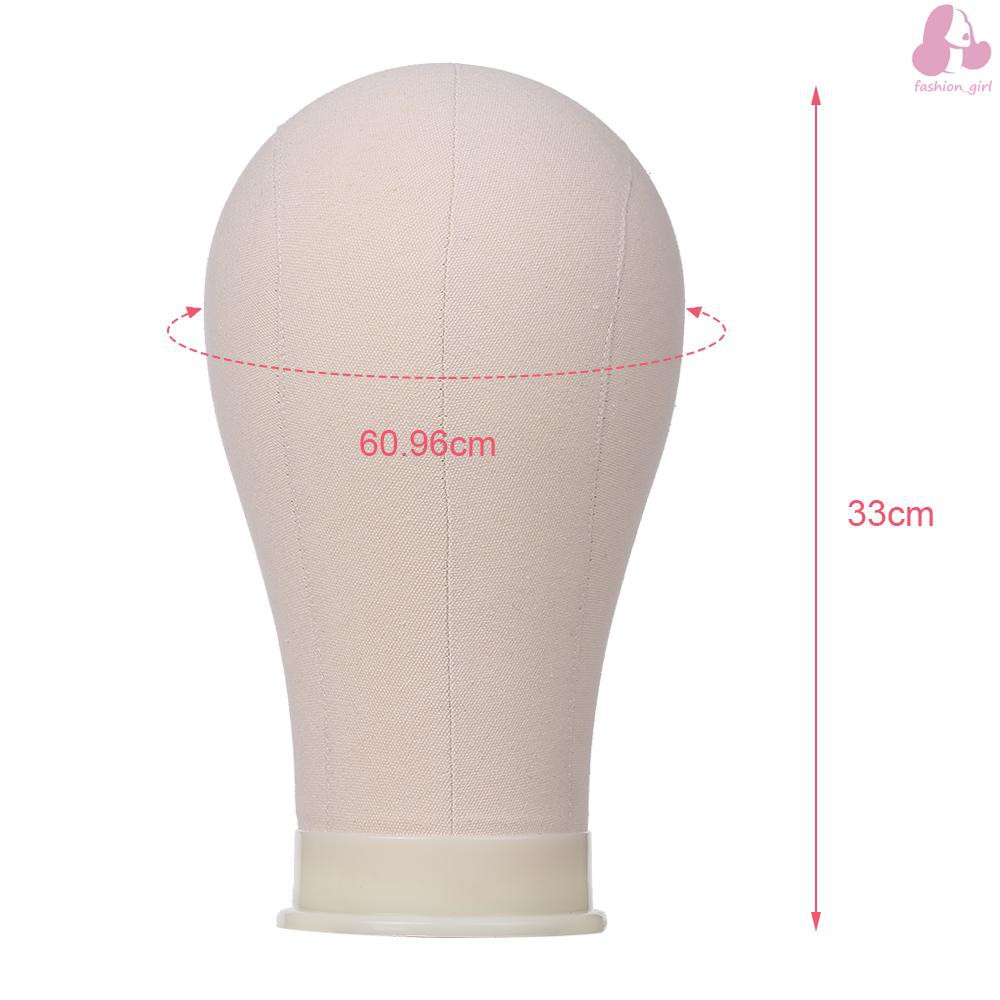 Đầu ma nơ canh bằng vải canvas 25" chuyên dụng để trưng bày tóc giả