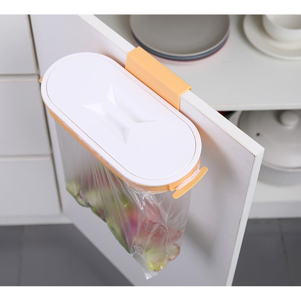 Khung Treo Móc Túi Rác Gài Tủ Bếp - CÓ NẮP ĐẬY T6 Tiện Lợi - Vệ Sinh New Arrival