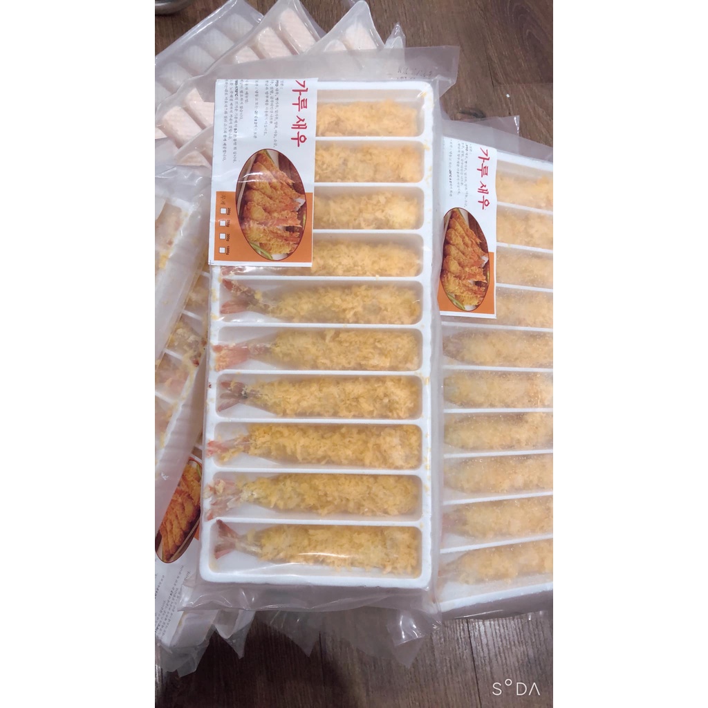 tôm xù tempura hàng xuất hàn khay 10 con hàng to vip