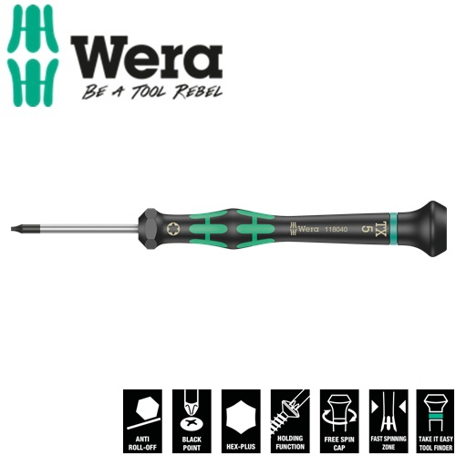 Tua vít điện tử hoa thị 2067 TORX TX 5x40mm cho điện tử và cơ khí chính xác Wera 05118040001