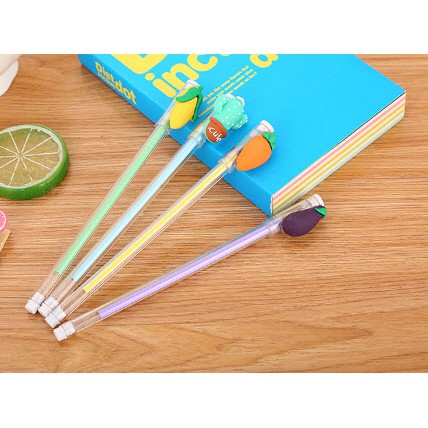Bút dâu tây đào ngô hoa quả D210 viết gel hoạt hình cute dễ thương