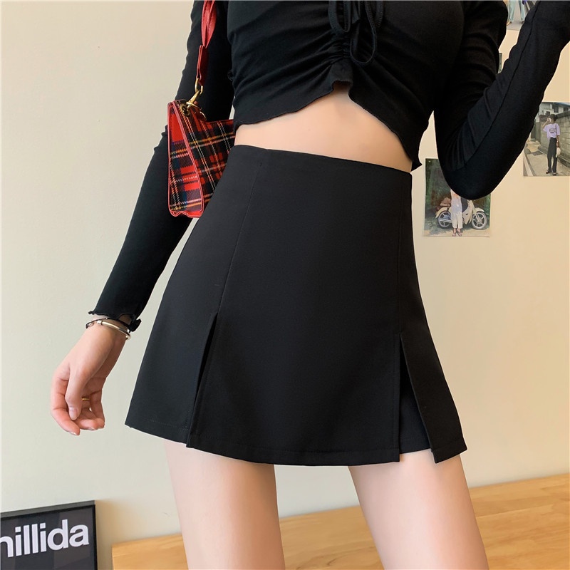 Quần giả váy nữ chữ A cạp cao xẻ tà có bigsize đẹp phong cách trẻ trung duyên dáng năng động Mely Fashion CV11 | BigBuy360 - bigbuy360.vn