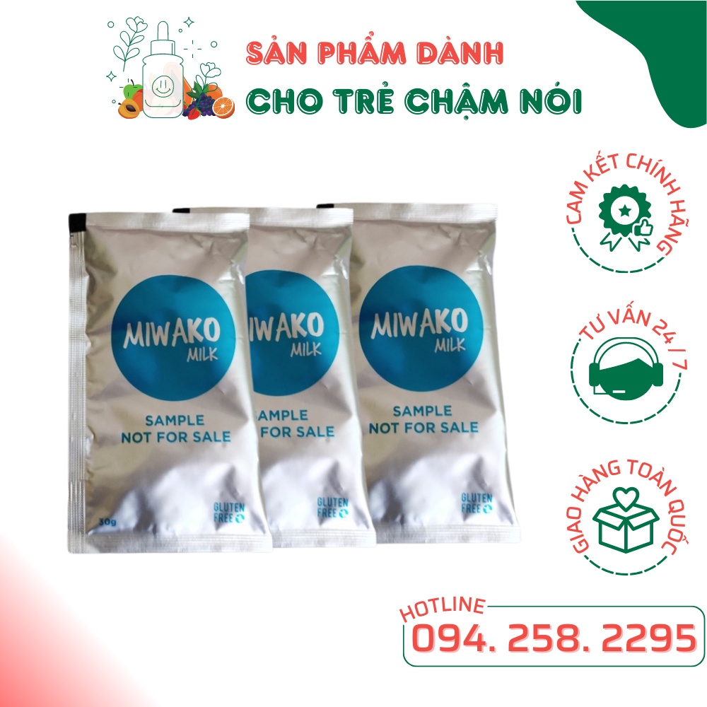 Sữa hữu cơ ⚡ CAO CẤP ⚡ 1 gói Sữa Miwako vị gạo dùng thử 30g đạt chứng nhận thực phẩm hữu cơ Mỹ USDA-ORGANIC