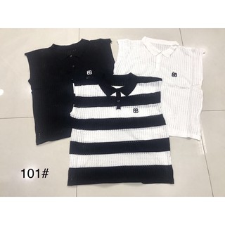 G30. 101. ÁO LEN SỌC CỔ BẺ