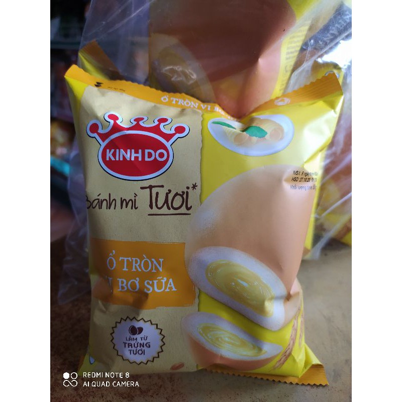 Bịch 10 chiếc bánh mỳ tươi ổ tròn 55 gam KINH ĐÔ