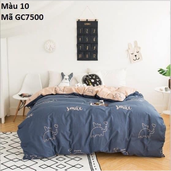 GC7500 Vỏ chăn cotton dày dặn 4 mùa in họa tiết 200x230cm