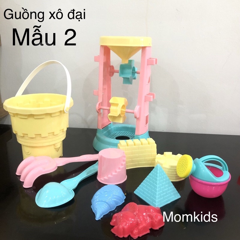 guồng cát kèm xô size lớn cho bé chơi xúc cát