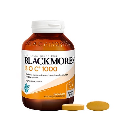 [Hàng chuẩn Úc] Viên uống bổ sung vitamin C Blackmores bio vitamin c 1000mg 62 viên và 150 viên của Úc