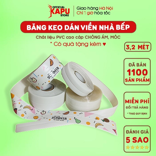 Băng Keo Dán Viền Bàn Bếp, Phòng Tắm Chống Ẩm Mốc Không Thấm Nước - Phụ Kiện Cửa KAPU