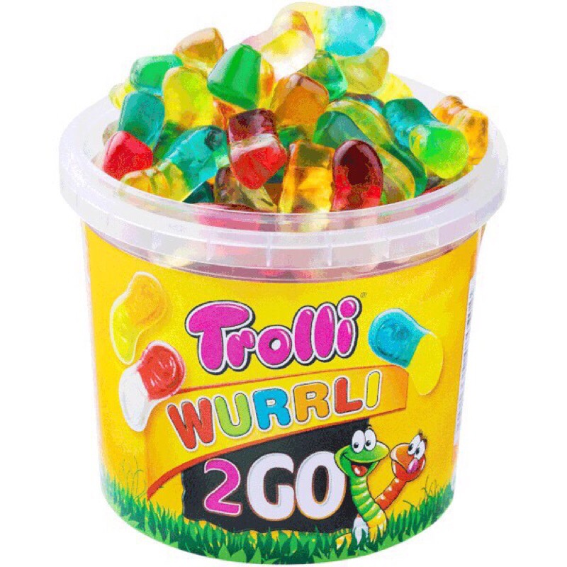 Kẹo dẻo Trolli Wurrli 2Go hình Sâu hủ nhựa 150gr