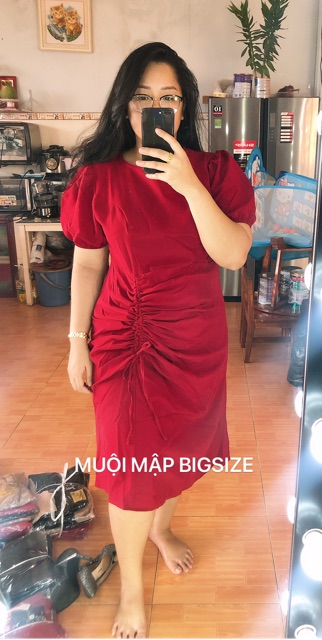 Đầm Tay Búp Rút Tà Nhún Bigsize